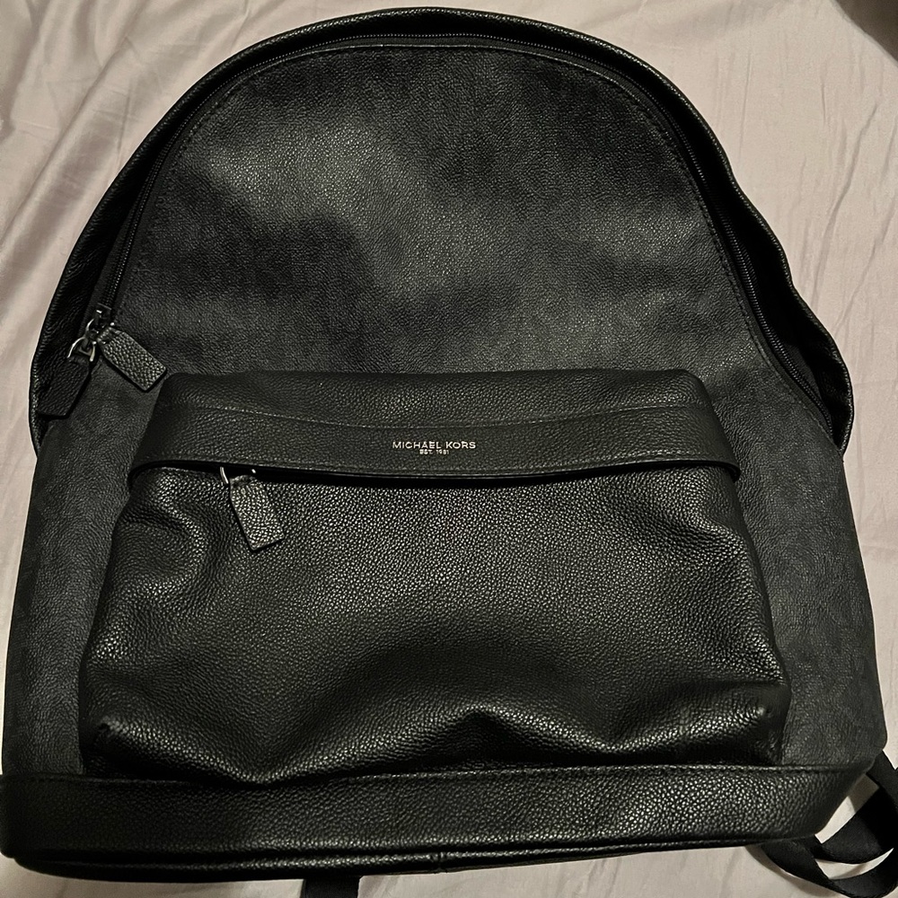 Micheal Kors Men's Black Leather Russel Backpack